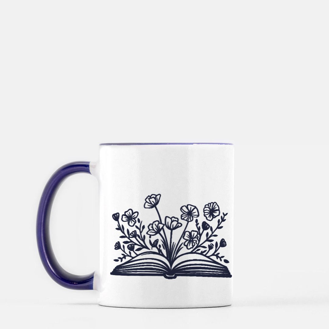 Book Garden Blue Mug