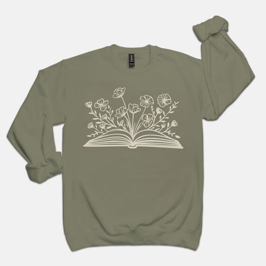 Book Garden Crew Neck Sweatshirt