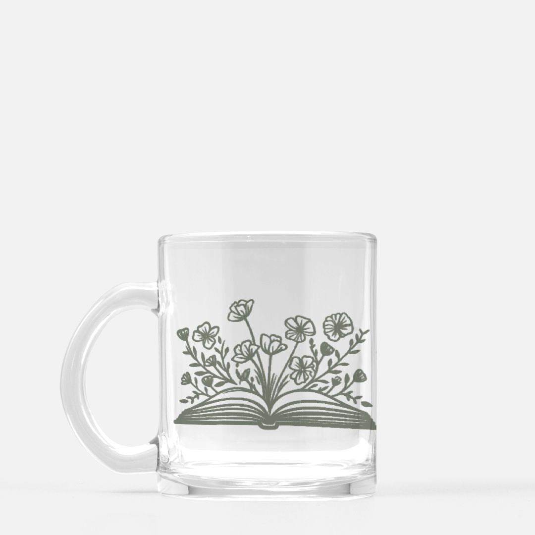 Book Garden Glass Mug